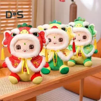 Плюшевая кукла змея 2025 год змеи чучело китайского новогоднего украшения талисман игрушка для весеннего фестиваля декор стола символ удачи 20cm красный