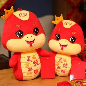 Плюшевая кукла-змея 2025, плюшевая подвеска в виде змеи с ремешком, мультяшная кукла-талисман на китайский Новый год, подарок для декора комнаты в машине M