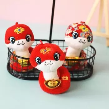 Плюшевая кукла змея 3,94 дюйма, плюшевая змея, талисман, подвесное украшение