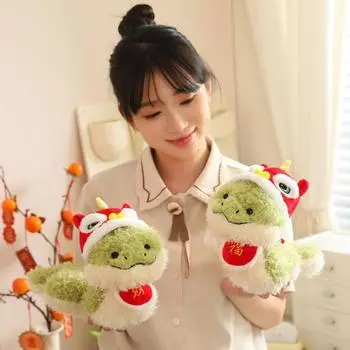 Плюшевая кукла змея Мягкая змея чучело для празднования Нового года и домашнего декора 25cm