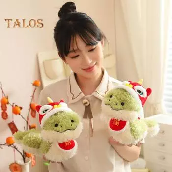 Плюшевая кукла змея Мягкая змея, чучело для празднования Нового года и домашнего декора, улучшающее настроение, снимающее стресс, плюшевая змея, подарок 25cm A