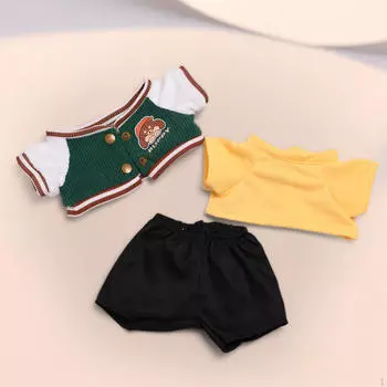 Плюшевая кукольная одежда, бейсбольный костюм, мягкие аксессуары, стильные наряды, реквизит для фотосъемки своими руками 3 pieces set