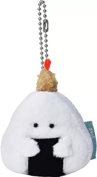 Плюшевая мини-цепочка-талисман Ippinsha Gyutto Tenmusu, подарок 47033 Onigiri-san Onigiri-san