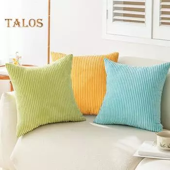 Плюшевая наволочка с полосатой текстурой, однотонная наволочка для украшения дивана, наволочка для подушки для гостиной, спальни, наволочка для подушки на сиденье автомобиля 40cm оранжевый
