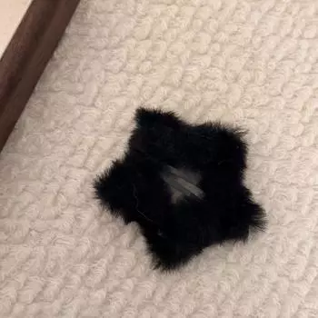 Плюшевая однотонная заколка для волос в виде звезды для женщин Y2k Простой полый дизайн BB-заколка Заколка для волос Девушка Боковая заколка Милые аксессуары для волос