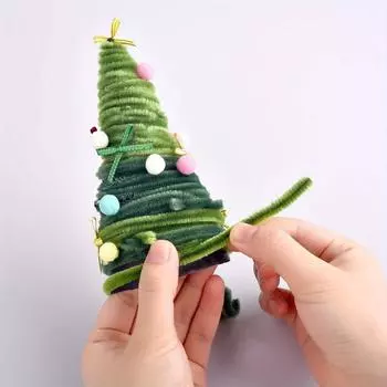 Плюшевая палочка 100 шт. скручивающиеся стержни проволочные трубы игрушки DIY полоски творческий хобби материал стержень железный войлок провода