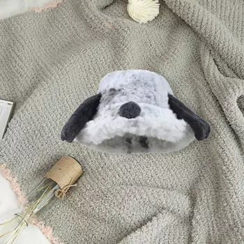 Плюшевая панама легкая уникальная зимняя повседневная милая маленькая собачья тазик