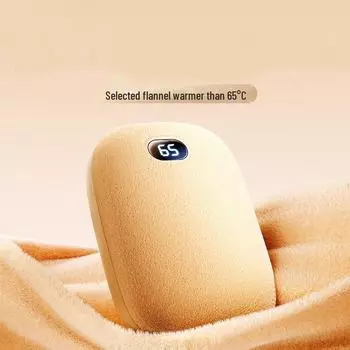 Плюшевая перезаряжаемая грелка для рук: Взрывобезопасная, безопасная для кожи и портативная фланелевая конструкция. Double-sided heating, 3600 mAh