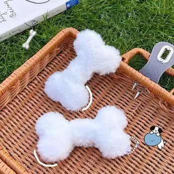 Плюшевая пищащая кость брелок мультфильм кавайные подвески мягкая школьная сумка кулон мягкий комфорт милый белый костюм украшение подарок