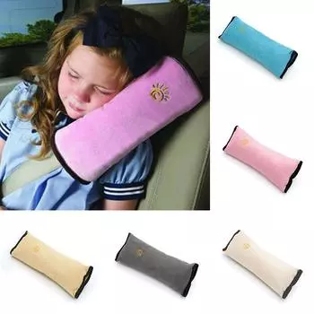 Плюшевая подушка, авто подушка, автомобильный ремень безопасности, защита наплечника, регулировка автомобильной подушки для детей, малышей синий