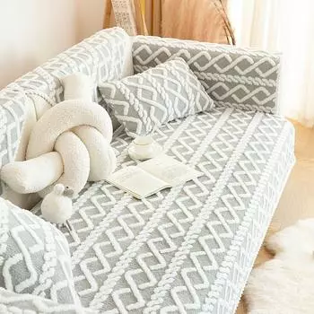 Плюшевая подушка для дивана на все времена года, нескользящая подушка, простой утолщенный чехол, ткань, зимний стиль 70*70