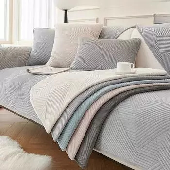 Плюшевая подушка для дивана, нескользящий кожаный чехол для дивана, современный простой универсальный чехол для дивана, полотенце 70*70cm