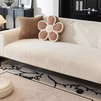 Плюшевая подушка для дивана, простая и современная противоскользящая ткань, зимний чехол для дивана, полотенце для дивана, утолщенная теплая подушка 70*70