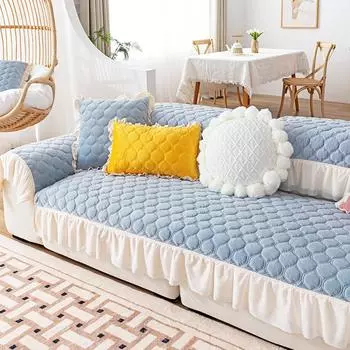 Плюшевая подушка для дивана, простой современный универсальный нескользящий чехол на четыре сезона, чехол для дивана, полотенце High Sense 70*70cm+15cm