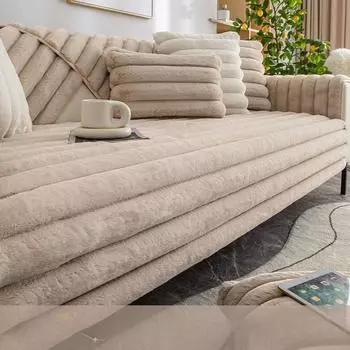 Плюшевая подушка для дивана с кроликом, утолщенная подушка для зимы и зимы, Нескользящая простая современная кожаная подушка для дивана, плюшевая подушка 70*70cm