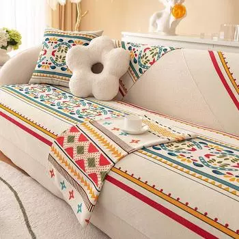 Плюшевая подушка для дивана с золотым бриллиантом Зимняя плюшевая подушка Four Seasons Обычное высококачественное кожаное нескользящее простое полотенце на спине. 70*70cm