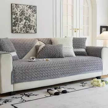 Плюшевая подушка для дивана, универсальная нескользящая подушка на четыре сезона, легкая французская подушка с полным покрытием, чехол для дивана, тканевый чехол для полотенец 70X70