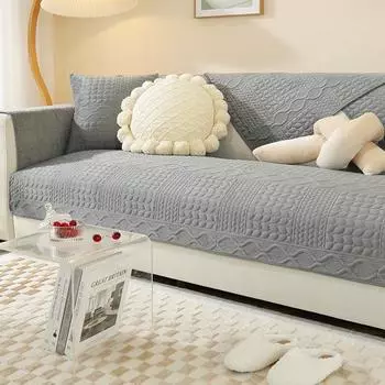 Плюшевая подушка для дивана в зимнем стиле, простая современная нескользящая подушка, задняя крышка, зимний утолщенный чехол для дивана, тканевый чехол 70*70cm