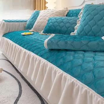 Плюшевая подушка для дивана в зимнем стиле, утолщенная противоскользящая универсальная ткань, минималистичный современный кожаный чехол для полотенец на спинку Hand towel40x70 1pc