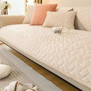 Плюшевая подушка для дивана, зимняя кремовая замша с молочным ветром, чехол для дивана, универсальный чехол с полным покрытием, тканевый чехол для полотенец, нескользящие подушки для сиденья 70*70cm