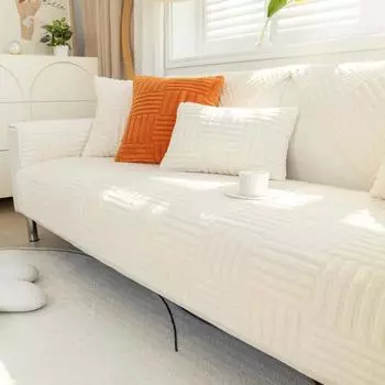 Плюшевая подушка для дивана, зимняя скандинавская нескользящая подушка, чехол на спинку, полотенце, современный минималистичный зимний кожаный чехол для дивана, спинка 70X70