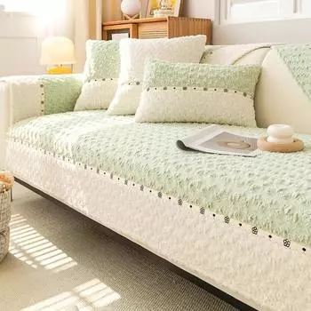 Плюшевая подушка для дивана, зимняя утолщенная нескользящая подушка, кремовый стиль, нецарапающийся чехол для дивана, чехол, высококачественная ткань 70*70cm