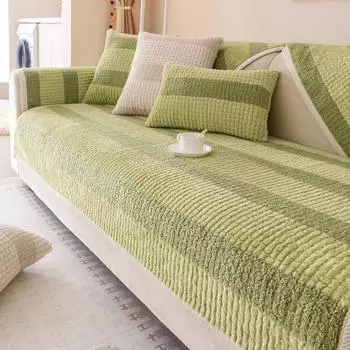 Плюшевая подушка для дивана, зимняя утолщенная нескользящая подушка, простой современный кожаный чехол для дивана, ткань 70*70cm