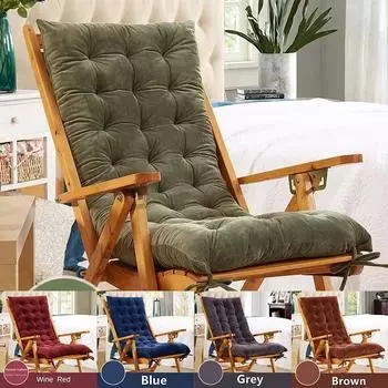 Плюшевая подушка для кресла-шезлонга, утолщенный коврик, татами, футон, пуф, матрас, раскладное кресло, длинная плюшевая подушка для сиденья 48x120cm