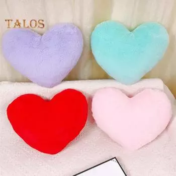 Плюшевая подушка, очаровательная подушка в форме сердца, мягкая удобная пушистая подушка для домашней спальни фиолетовый