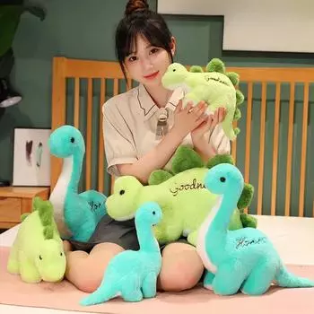 Плюшевая подушка в виде динозавра трицератопса, мягкая игрушка в виде животного, украшения на день рождения для детей 28cm