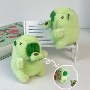 Плюшевая подвеска-капибара, клубнично-зеленая плюшевая кукла-капибара, рождественский подарок Style A