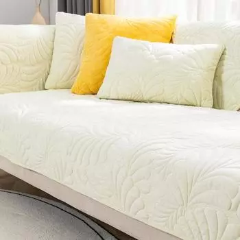 Плюшевая полосатая подушка для дивана, однотонный чехол, угловой диван, полотенце, утепленный зимний теплый чехол для дивана, пылезащитный коврик для гостиной 70x70cm 1pcs