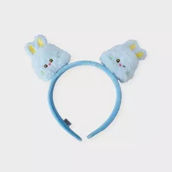 Плюшевая повязка для волос Bunini (СИНИЙ)