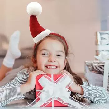 Плюшевая повязка для волос, праздничная рождественская шляпа, повязка на голову с рогами, гибкий рождественский головной убор для детей и взрослых, праздничный декор темно-красного