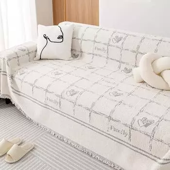 Плюшевая пряжа, диванное полотенце, универсальный чехол для дивана, пылезащитный чехол для гостиной, прямой ряд, диван, цельный чехол, ткань, не царапающаяся 180*130cm