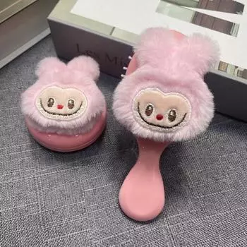 Плюшевая расческа Labubu Hair Airbag Comb для женщин, темпераментная, длинная, массажная, домашняя, портативная, с воздушной подушкой as the picture