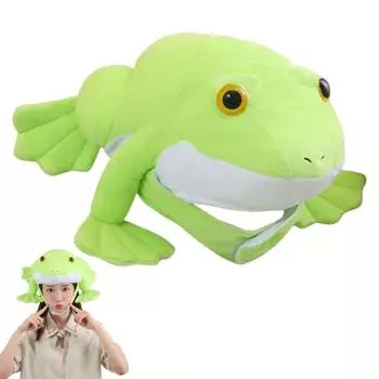 Плюшевая шапка-лягушка с капюшоном, мягкая дышащая шапка для детей и взрослых, зимний аксессуар для карнавала