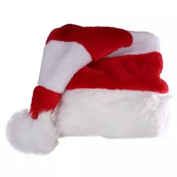 Плюшевая шапка Санты унисекс для взрослых и детей, праздничные принадлежности для праздников