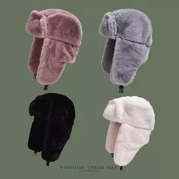 Плюшевая шапка женская зимняя теплая защита ушей Lei Feng кепка мужская утолщенная холодная кепка для велоспорта хлопковая кепка One Size серый