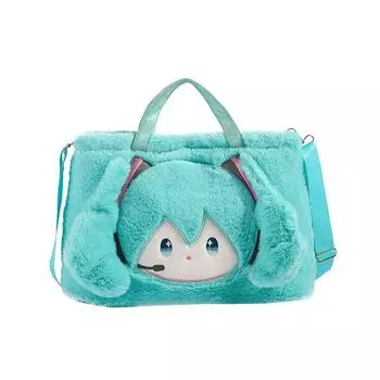 Плюшевая сумка через плечо Hatsune Miku для девочек, мультяшная, с регулируемым ремешком