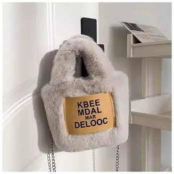Плюшевая сумка, новинка 2023 года, зимняя сумка через плечо, милая пушистая сумка, женские сумки, сумка через плечо