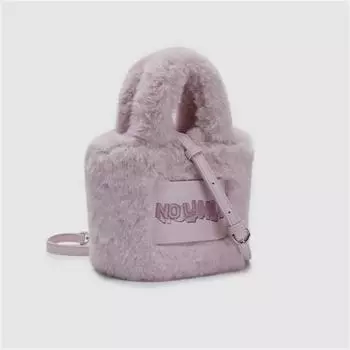 Плюшевая сумка-ведро для девочек, милые мягкие плюшевые сумки через плечо, портмоне, сумка через плечо