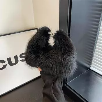 Плюшевая сумка Y2K для женщин, сумка через плечо из мягкого искусственного меха, модный плюшевый кошелек-клатч на осень и зиму розовый