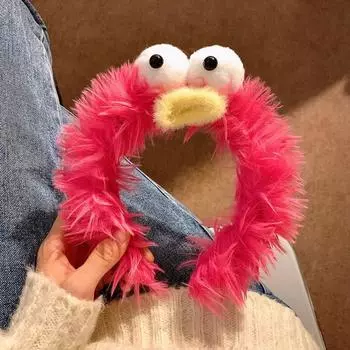 Плюшевая уродливая кукла, повязка на голову, аксессуары для волос, мультяшный обруч для волос, милый забавный обруч для волос для девочек/женщин жёлтый