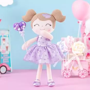 Плюшевая весенняя девочка, стайка подарков для девочек, плюшевые куклы, рождественские подарки, подарки на день рождения, кукла фиолетового цвета United States