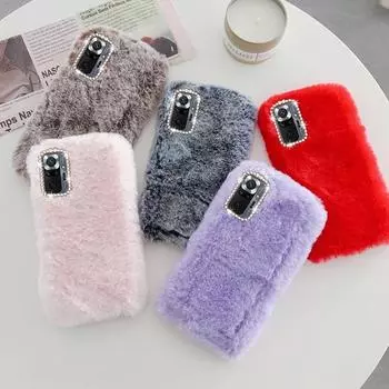 Плюшевая задняя крышка телефона для Redmi 10 9 9A9T 9C 8 8A Note 10 11 8 9 pro 8T, мягкий чехол из ТПУ для xiaomi 11T 10T 11 Lite Poco F3 X3 M3/iphone/Samsung/Honor Redmi Note 10 10s4G белый