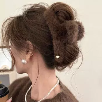 Плюшевая заколка для волос осень-зима женские аксессуары для волос большие заколки в виде акулы головной убор для девочек корейский женский головной убор