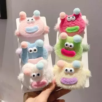 Плюшевая заколка для волос «Рот-сосиска»: Милая, сладкая осенне-зимняя клоунская кукольная челка Hairband жёлтый