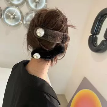 Плюшевая заколка для волос, женская заколка для волос на затылке, заколка с утиным клювом, темпераментная заколка для волос для девочек, простой зажим для волос, аксессуары для головного убора