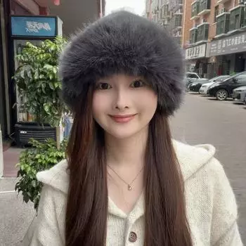Плюшевая женская шапка осень-зима, новая теплая шапка для защиты от холода, кепка для защиты ушей, маленькая рыбацкая шапка